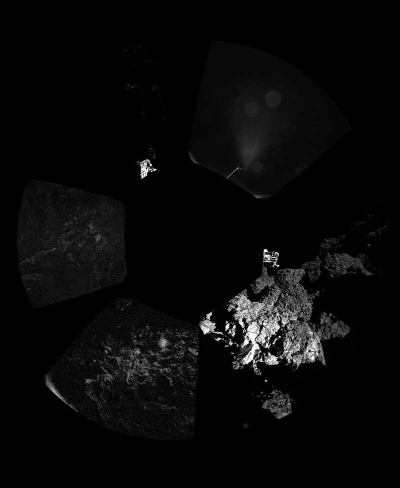 Illustration for article titled Las primeras imágenes desde la superficie del cometa 67P